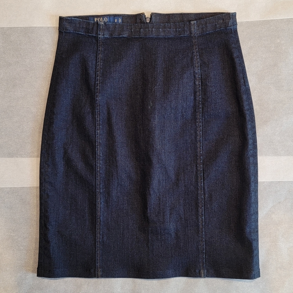 Polo Ralph Lauren Indigo Denim Pencil Skirt Women's Size 2
